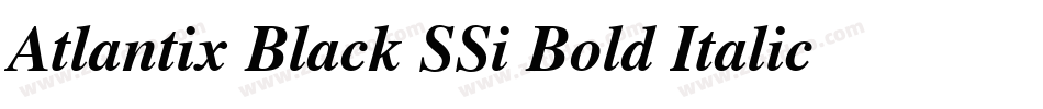 Atlantix Black SSi Bold Italic字体转换